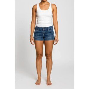 Mossimo Low Rise Denim Jean Shorts Size 11 Blue